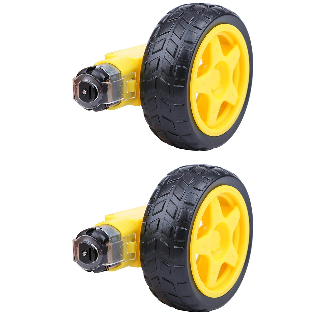 Line Follower Robot - 2PCS TT Motor with Leads, DC