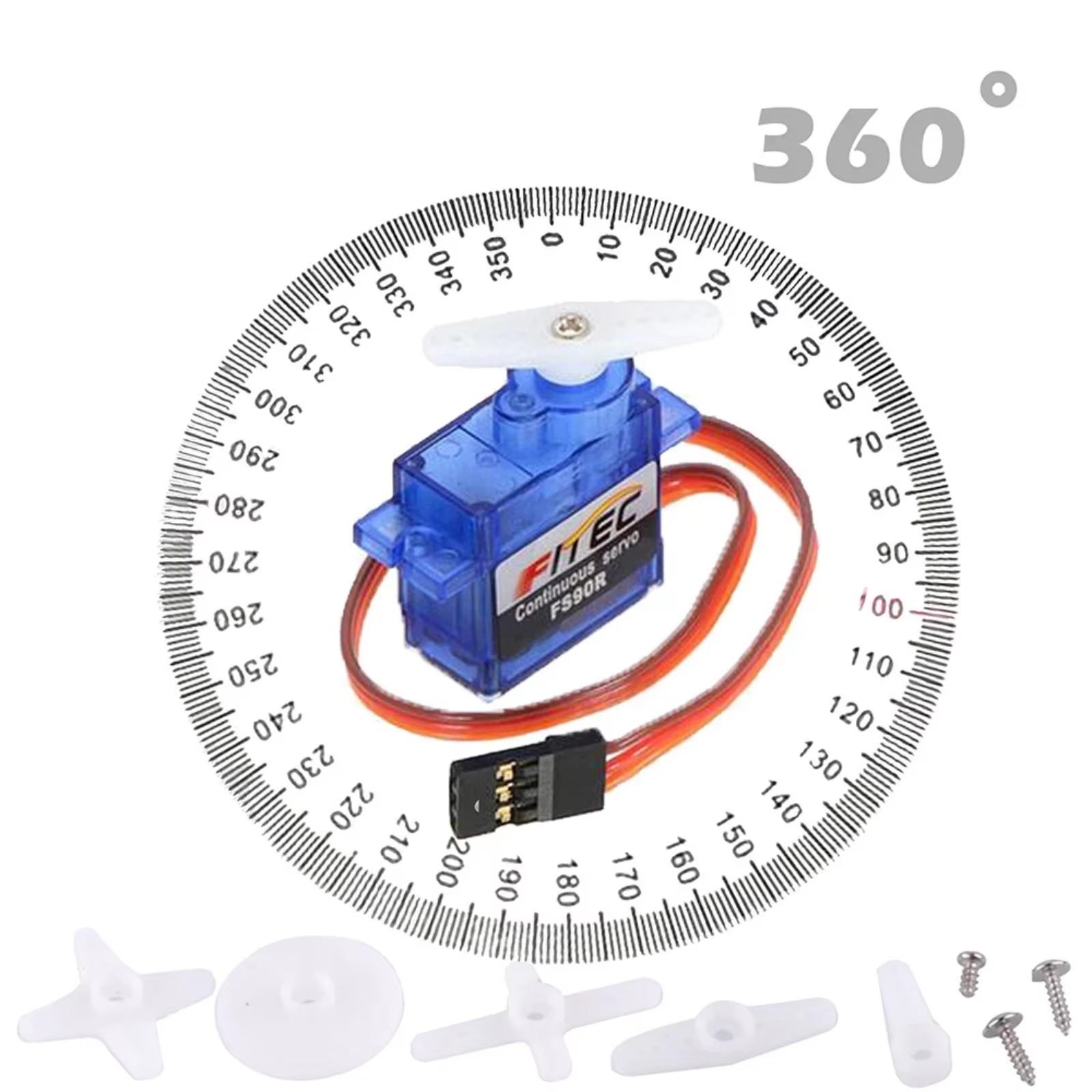 FS90R 9g Servo 360 Degree Cont - Arduino Robot review and price