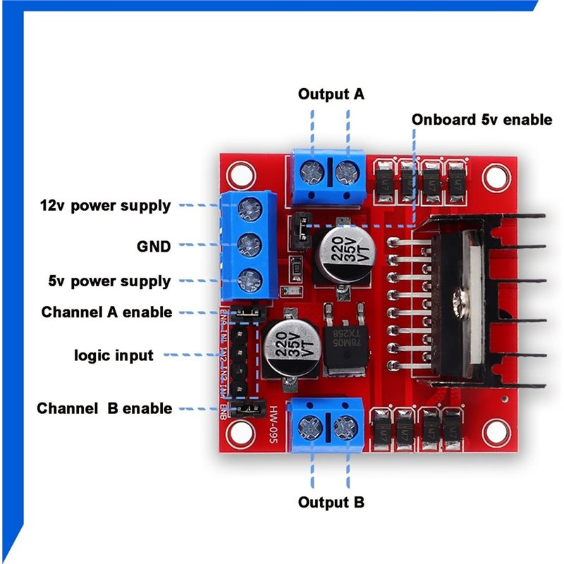 AEE7-4 Pcs L298N Motor Driver  - Motor Driver L298N review and price