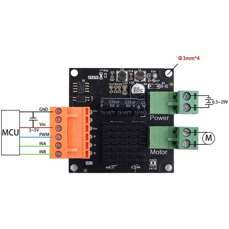AT02-12V 24V 16A High-Power DC - Motor Driver Module review and price