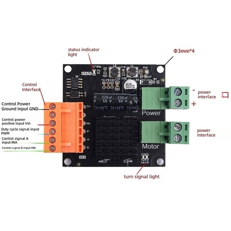 AT02-12V 24V 16A High-Power DC - Motor Driver Module review and price